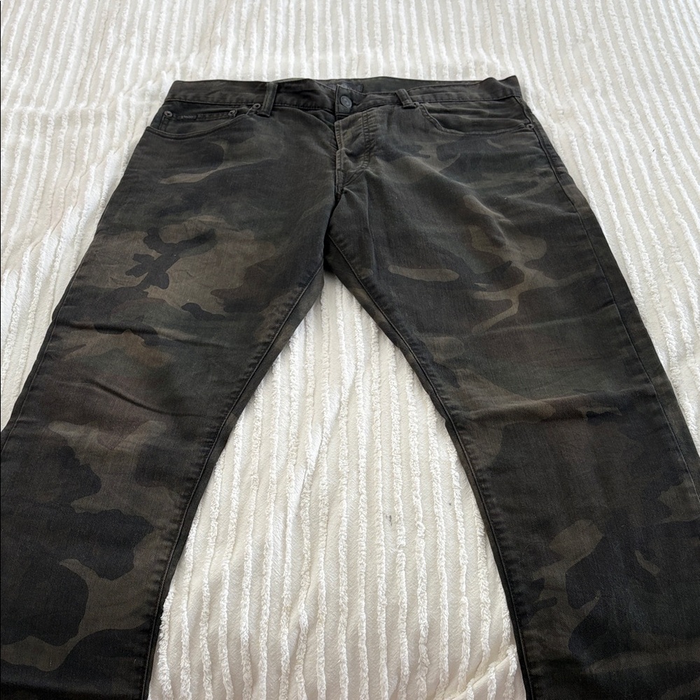 Ralph Lauren Men's Slim Straight Camo Jeans - Dark Green/Black